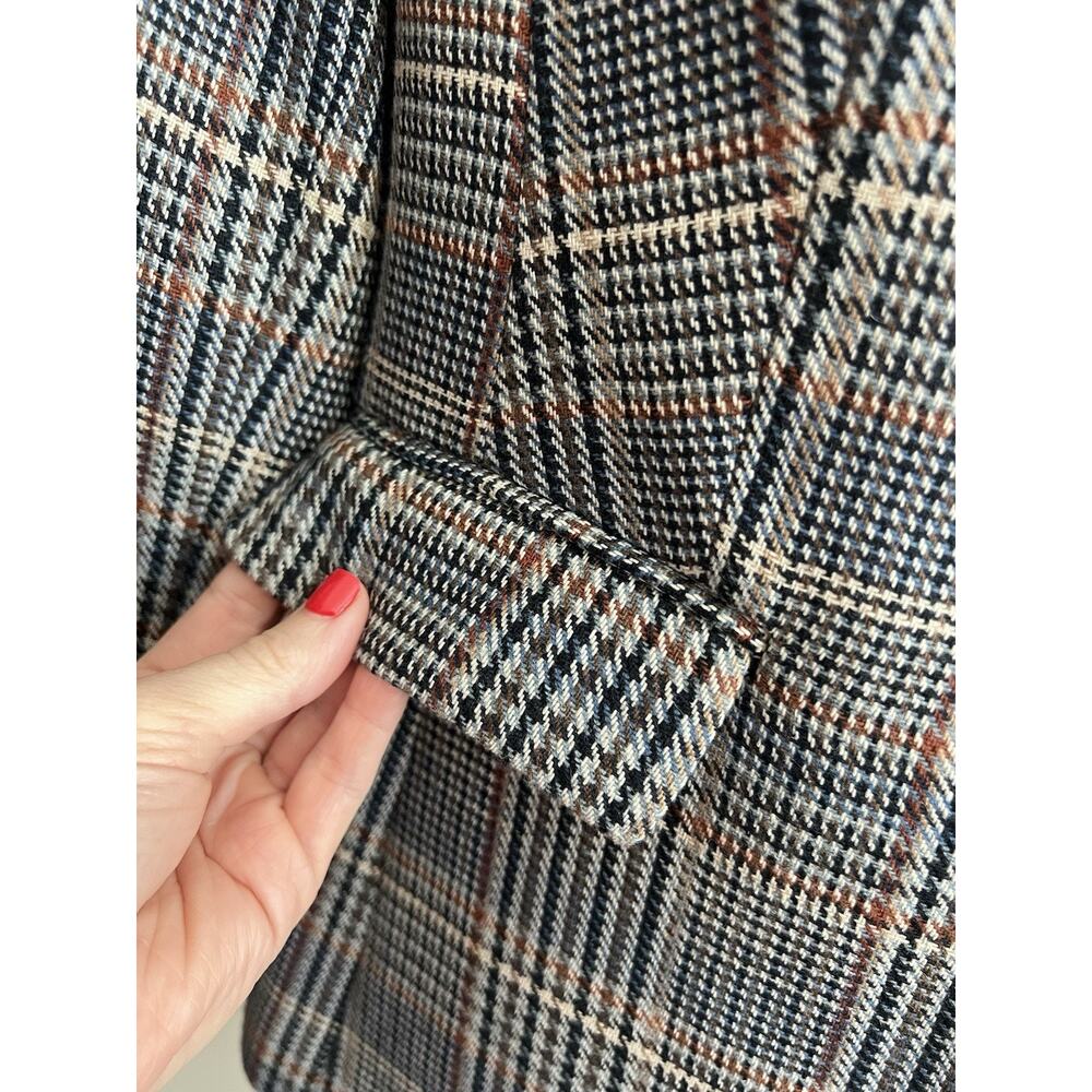 CALVIN KLEIN Glen Plaid Careerwear Classic Blazer Jacket - Picture 4 of 11